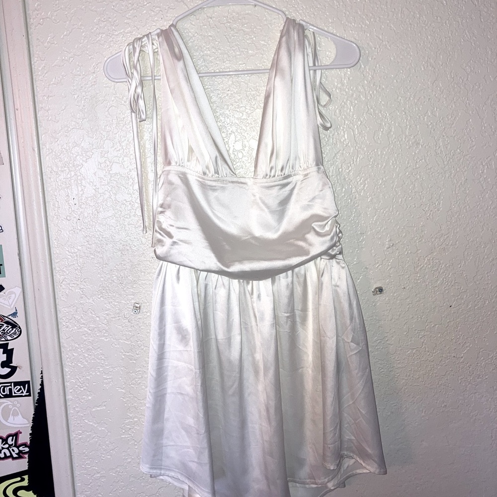 White romper dress